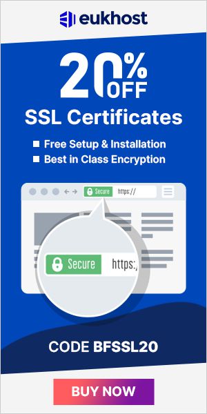 20% OFF SSL Certificate